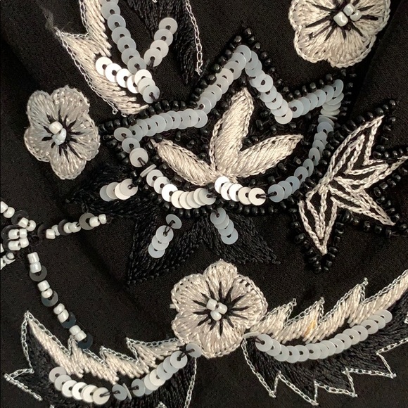 100% Silk Embroidered/Sequined and Beaded Blouse. - Picture 4 of 6